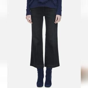 Adriano Goldschmied The Layla Black Trouser Pants Flared Crop Jeans Size 27